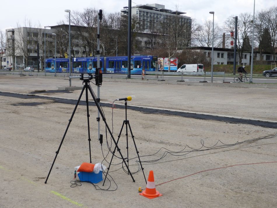 Foto während einer Magnetfeldmessung